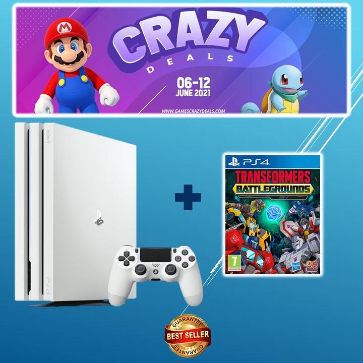 PS4 Pro 1TB White (Export Set) PS4 Transformers Battlegrounds