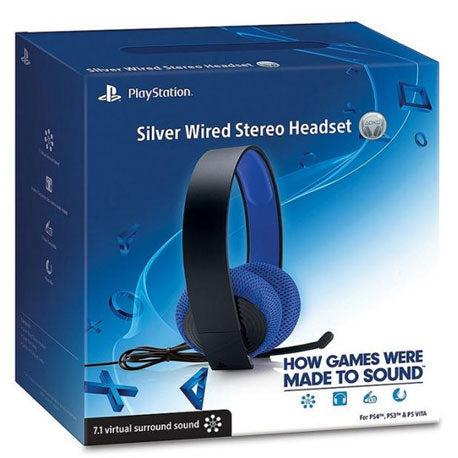 Playstation Silver Wired Headset