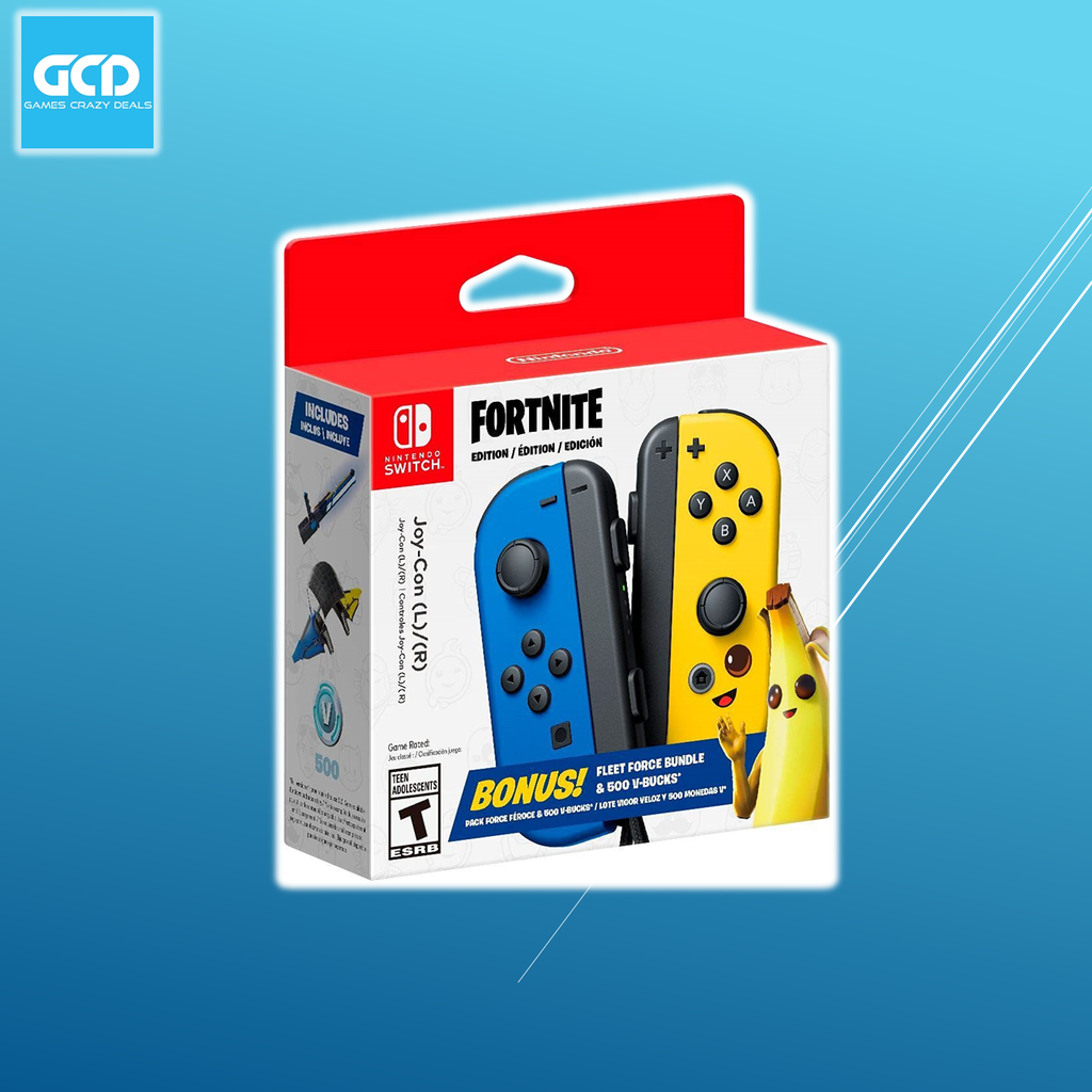 Nintendo Switch Joy Con Controller Pair - Fortnite Edition (Fleet Force Bundle Code has been Removed)
